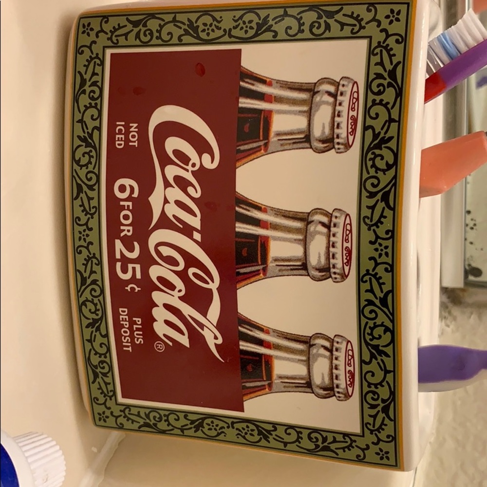Vintage coca-cola toothbrush holder
